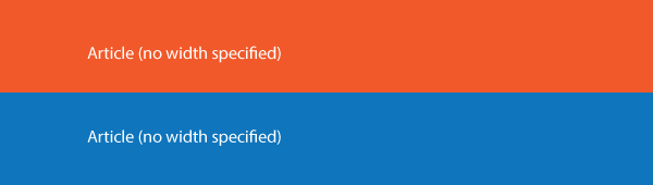 Default behavior of elements in html